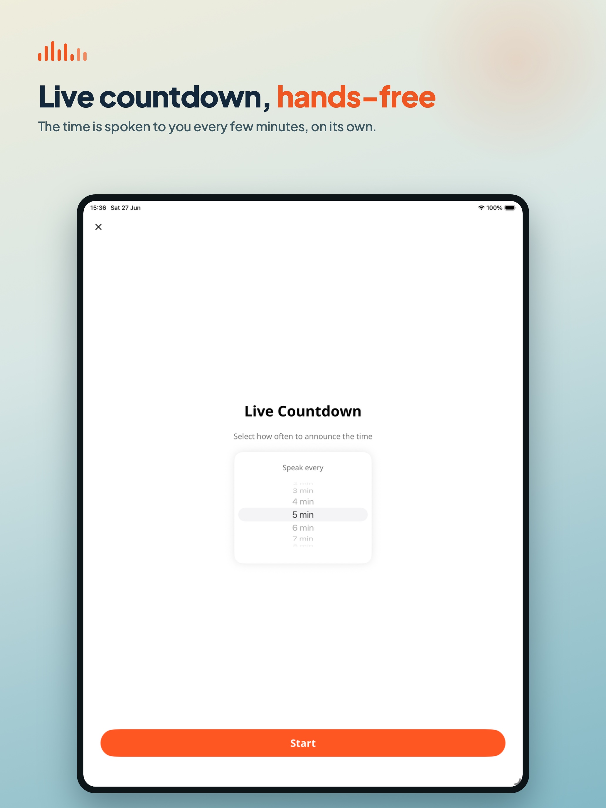Speaking Clock with Voice iPad countdown timer